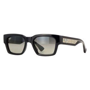 New MAUI JIM Kenui Black Polarised Square GS642 14 Sunglasses Women